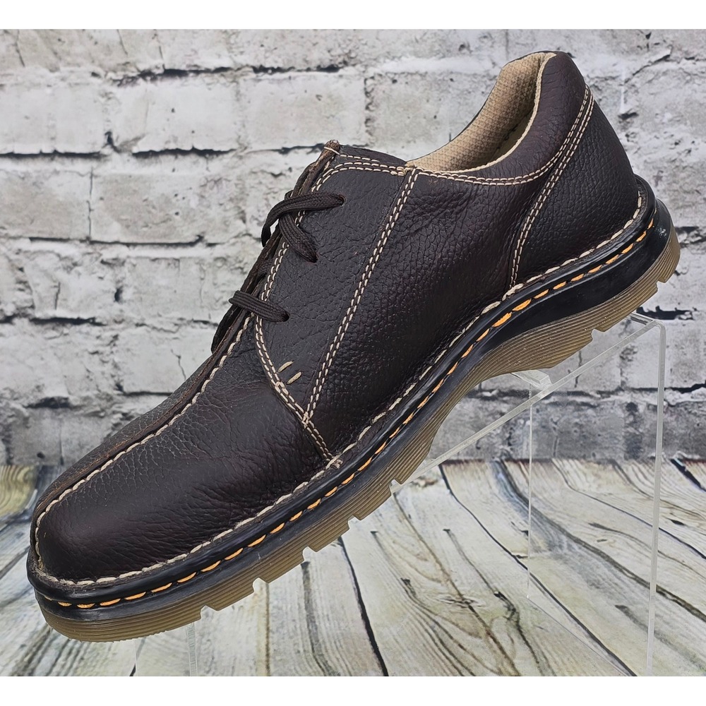 Dr. Martens Zak 3 Eye Butt Seam Oxfords Mens 11 Brown Leather Casual Shoes 11232 - Picture 3 of 9